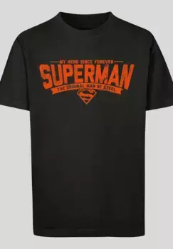 F4NT4STIC Рубашка с коротким рукавом "F4NT4STIC Kids Superman My Hero -BLK с детской базовой футболкой", черный