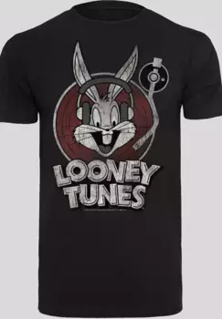 F4NT4STIC Рубашка с коротким рукавом "F4NT4STIC Мужская Looney Tunes Bugs Bunny с футболкой с круглым вырезом", черный