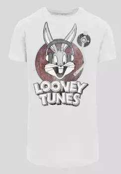 F4NT4STIC Рубашка с коротким рукавом "F4NT4STIC Мужская Looney Tunes Bugs Bunny с фигурной длинной футболкой", белый