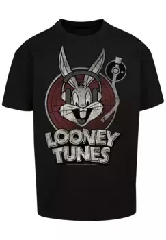 F4NT4STIC Рубашка с коротким рукавом "F4NT4STIC Мужская футболка Looney Tunes Bugs Bunny с толстой футболкой большого размера ", черный