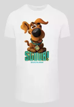 F4NT4STIC Рубашка с коротким рукавом "F4NT4STIC Мужская Scooby Doo Puppy Scooby с фигурной длинной футболкой", белый