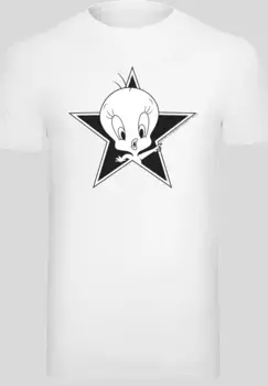 F4NT4STIC рубашка с короткими рукавами "F4NT4STIC Мужская футболка Looney Tunes с круглым вырезом ", белый