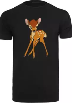 F4NT4STIC рубашка с короткими рукавами "F4NT4STIC Мужская Disney Bambi-Classic с футболкой с круглым вырезом", черный