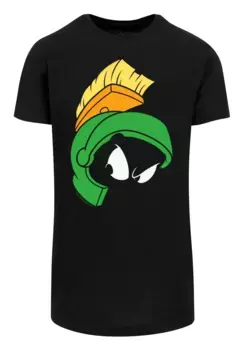 F4NT4STIC рубашка с короткими рукавами "F4NT4STIC Мужская Marvin The Martian Face с фигурной длинной футболкой", черный