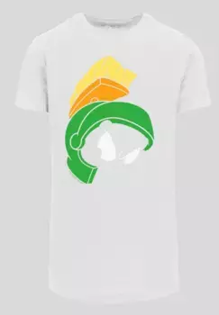 F4NT4STIC рубашка с короткими рукавами "F4NT4STIC Мужская Marvin The Martian Face с фигурной длинной футболкой", белый