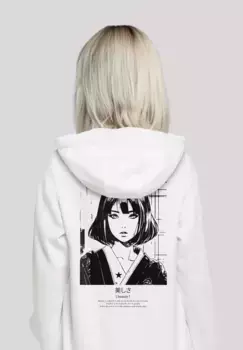 F4NT4STIC Толстовка "Anime Beauty Girl", толстовка, теплая, удобная, белый