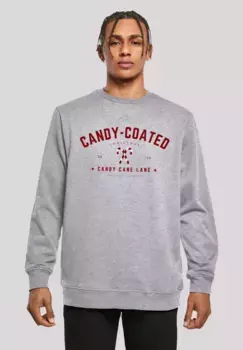 F4NT4STIC Толстовка "Christmas Candy Coated Christmas", Рождество, подарок, логотип, серый