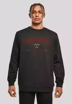 F4NT4STIC Толстовка "Christmas Candy Coated Christmas", Рождество, подарок, логотип, черный