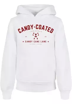 F4NT4STIC Толстовка "Christmas Candy Coated Christmas", Рождество, подарок, логотип, белый