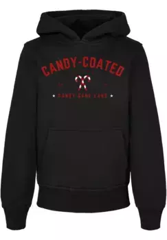 F4NT4STIC Толстовка "Christmas Candy Coated Christmas", Рождество, подарок, логотип, черный