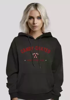 F4NT4STIC Толстовка "Christmas Candy Coated Christmas", Рождество, подарок, логотип, черный
