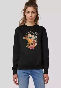 F4NT4STIC толстовка "Disney Bambi Meadow Flowers", премиум качество, черный