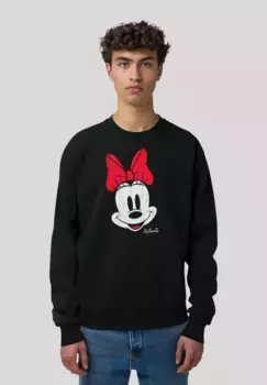 F4NT4STIC Толстовка "Disney Mickey Mouse Minnie Face Vintage Look", премиум-качество, черный