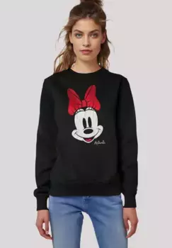 F4NT4STIC Толстовка "Disney Mickey Mouse Minnie Face Vintage Look", премиум-качество, черный