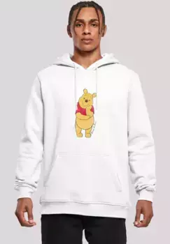 F4NT4STIC Толстовка "Disney Winnie The Pooh Classic", мужская, премиум-мерч, приталенный крой, толстовка с принтом, белый