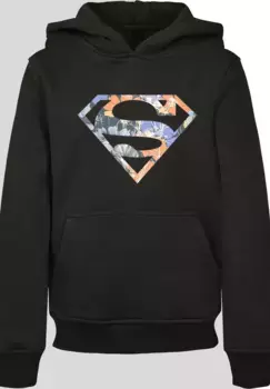 F4NT4STIC Толстовка "F4NT4STIC Kids Superman Floral Logo 2 с базовой детской толстовкой", черный