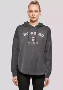 F4NT4STIC толстовка "Ho Ho Ho Santa Claus Christmas", Рождество, подарок, логотип, цвет Charcoal
