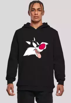 F4NT4STIC толстовка "Hoodie 'Looney Tunes Sylvester'", мужская, премиум-мерч, приталенный крой, худи, с принтом, черный