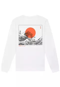 F4NT4STIC Толстовка "Kanagawa Wave Japan", принт, белый