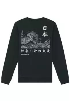 F4NT4STIC Толстовка "Kanagawa Wave Japan", принт, черный