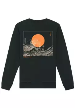 F4NT4STIC Толстовка "Kanagawa Wave Japan", принт, черный