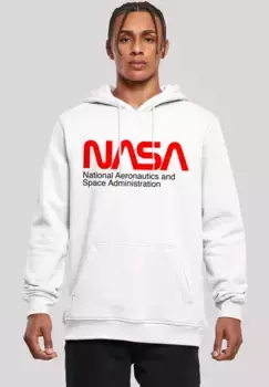 F4NT4STIC Толстовка "NASA Aeronautics And Space", мужская, премиум-мерч, приталенный крой, толстовка с принтом, белый