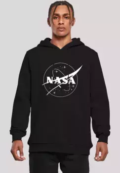 F4NT4STIC Толстовка "NASA Classic Insignia Logo Monochrome", мужская, премиальный товар, приталенный крой, толстовка с принтом, черный