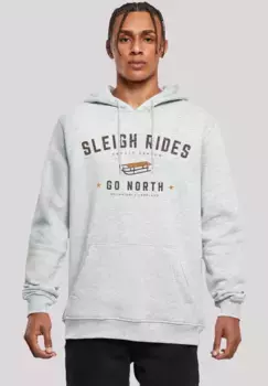 F4NT4STIC толстовка "Sleigh Riding Christmas Christmas", Рождество, подарок, логотип, серый