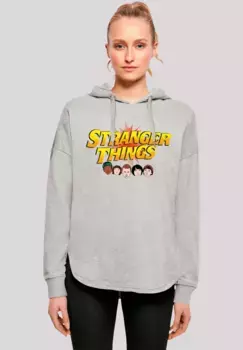 F4NT4STIC Толстовка "Stranger Things Comic Heads Netflix TV Series", премиум качество, серый