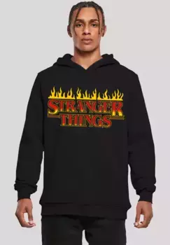 F4NT4STIC Толстовка "Stranger Things Fire Logo Men Netflix TV Series", премиум качество, черный