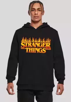 F4NT4STIC Толстовка "Stranger Things Fire Logo Women Netflix TV Series", премиум качество, черный