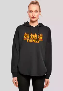 F4NT4STIC Толстовка "Stranger Things Fire Logo Women TV Series", премиум-качество, черный