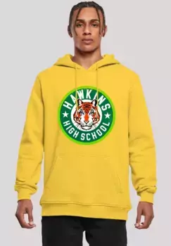 F4NT4STIC Толстовка "Stranger Things Hawkins Tiger Circle Netflix", премиум качество, цвет Ta X I Yellow