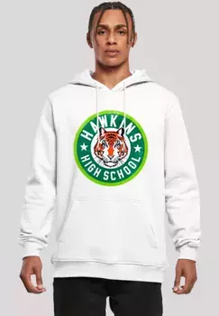 F4NT4STIC Толстовка "Stranger Things Hawkins Tiger Circle Netflix", премиум качество, белый