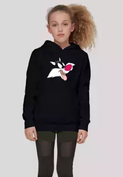 F4NT4STIC Толстовка "Толстовка "Looney Tunes Sylvester", унисекс для детей, товары премиум-класса, для мальчиков, для девочек, с принтом, черный