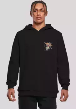 F4NT4STIC Толстовка "Tom and Jerry TV Series Faux Pocket Mummy Jerry", мужская, премиальный товар, приталенный крой, толстовка с принтом, черный