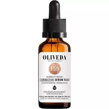 F59 Корректирующая укрепляющая сыворотка для лица с гидрокситирозолом, мгновенный эффект, легкие линии, 30 мл, Oliveda