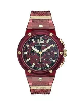 F-80 Translucent Chronograph, 44 мм FERRAGAMO, красный