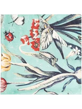 F.R.S For Restless Sleepers шелковый платок с графичным принтом, синий