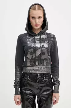 F-SLIMMY-HOOD-P6 хлопковая толстовка Diesel, серый