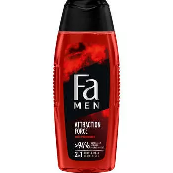 Fa Гель для душа Men Attraction Force с формулой 2в1 с феромонами и ароматом бергамота и лайма 400мл