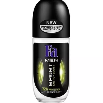 Fa Men Дезодорант-антиперспирант Шариковый Sport Energy Boost с освежающим ароматом, защита 72 часа, 50 мл
