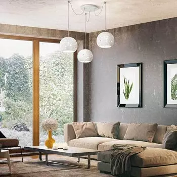 Fabas Luce Corvara, подвесной светильник, E27, 3X40Вт, белый