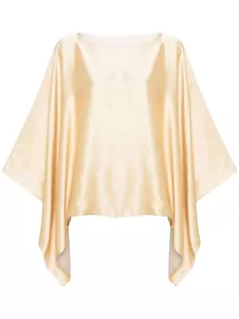 Fabiana Filippi атласная блузка с драпировкой, желтый