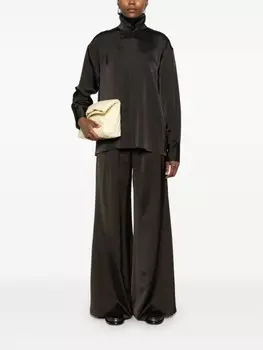 Fabiana Filippi атласная рубашка, черный