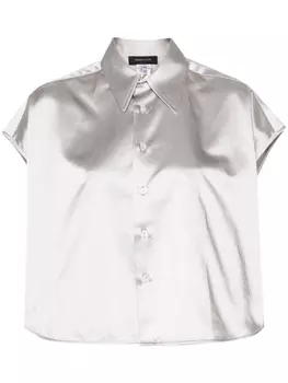 Fabiana Filippi атласная рубашка, нейтральный цвет