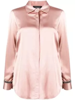 Fabiana Filippi атласная рубашка с длинными рукавами, розовый