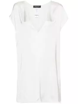 Fabiana Filippi атласная туника без рукавов, белый