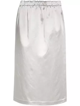 Fabiana Filippi атласная юбка Duchesse, серебристый