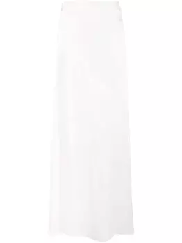 Fabiana Filippi атласная юбка макси с завышенной талией, белый